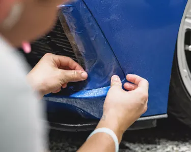 Installation photos of a 2020 Chevy Corvette equipped with full front ULTIMATE PLUS PPF
