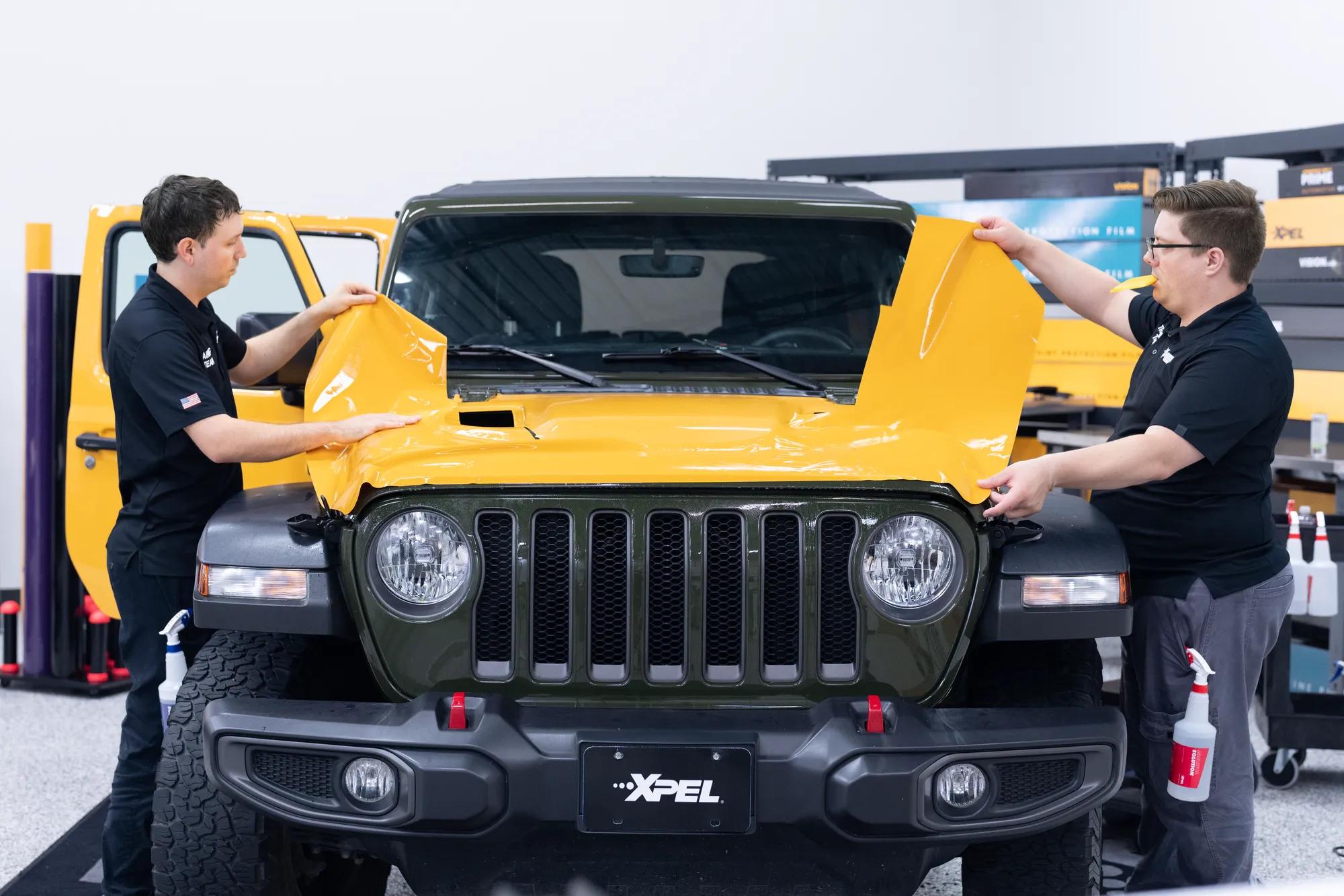 2023 Jeep Wrangler Install Colored PPF XPEL Yellow