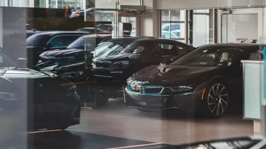 black cars in a parking lot
