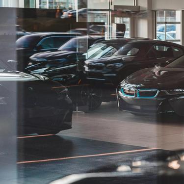 black cars in a parking lot