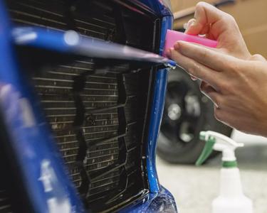 Installation photos of a 2020 Chevy Corvette equipped with full front ULTIMATE PLUS PPF