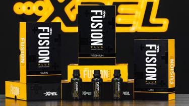 Product photography of FUSION PLUS Ceramic Coating bottles & Packaging.